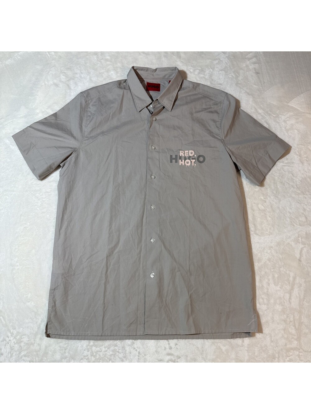HUGO by Hugo Boss “Red Hot” Straight Fit Shirt Men LG Beige